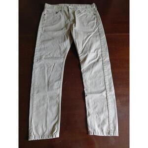 Mens Levis 510 Slim Fit Jeans Tan Khaki Denim Casual 33x30